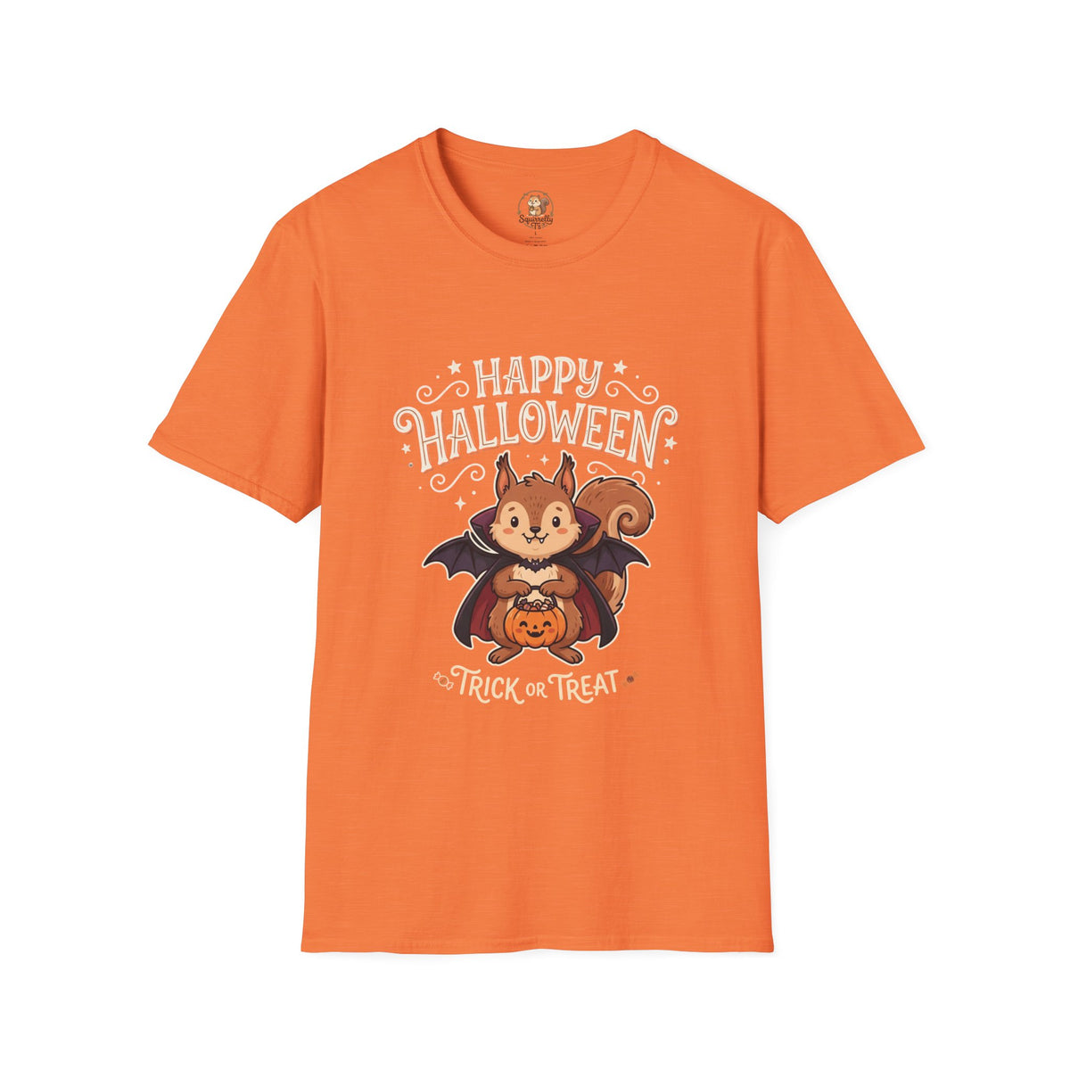 Happy Halloween Squirrel T-Shirt — Cute Vampire Bat Costume Tee