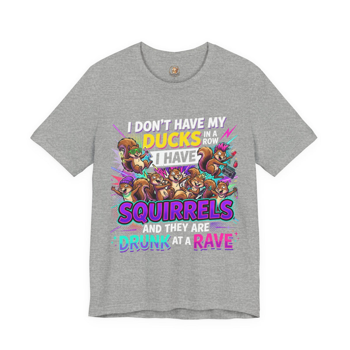 “Squirrels at a Rave” Unisex Jersey Short Sleeve Tee