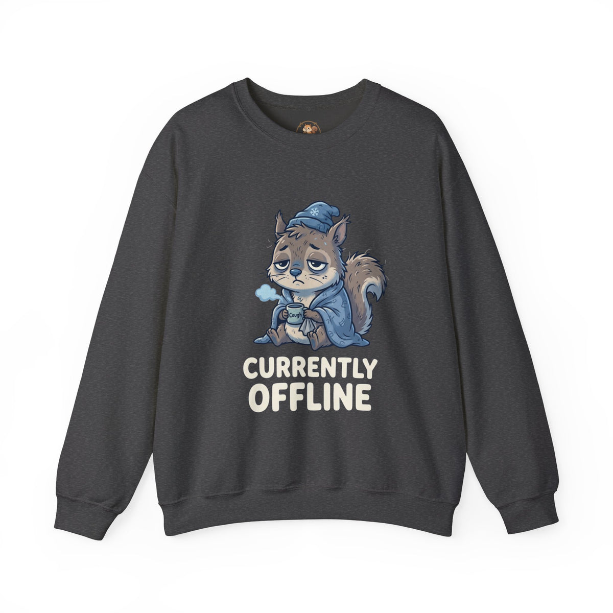Currently Offline Sweatshirt — Cozy Squirrel Graphic Crewneck