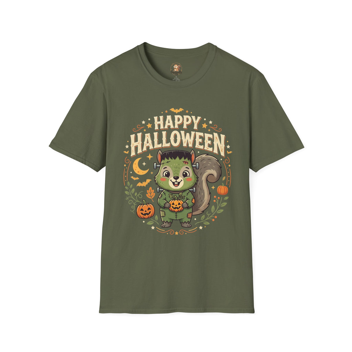 Happy Halloween Squirrel T-Shirt — Cute Frankenstein Squirrel Tee