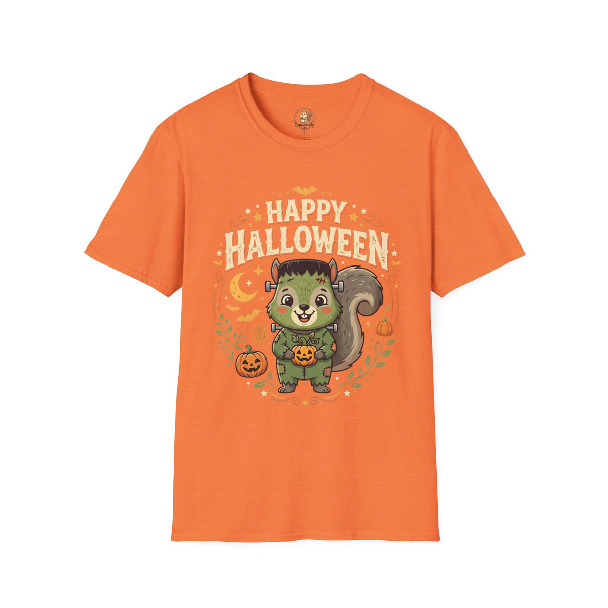Happy Halloween Squirrel T-Shirt — Cute Frankenstein Squirrel Tee