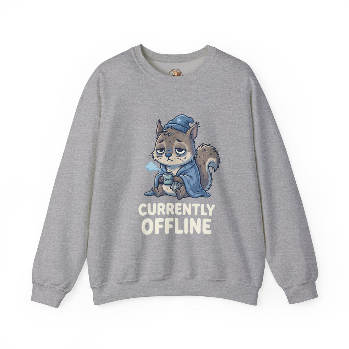 Currently Offline Sweatshirt — Cozy Squirrel Graphic Crewneck