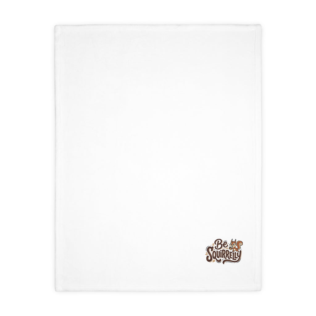 "Be Squirrelly" Velveteen Microfiber Blanket (Two-sided print)
