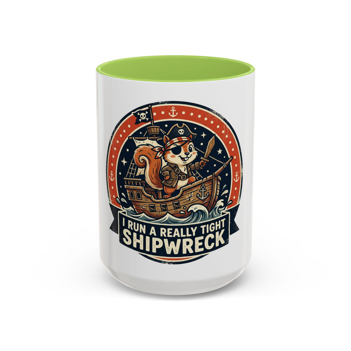 "Tight Shipwreck" Nautical Squirrel Coffee Mug