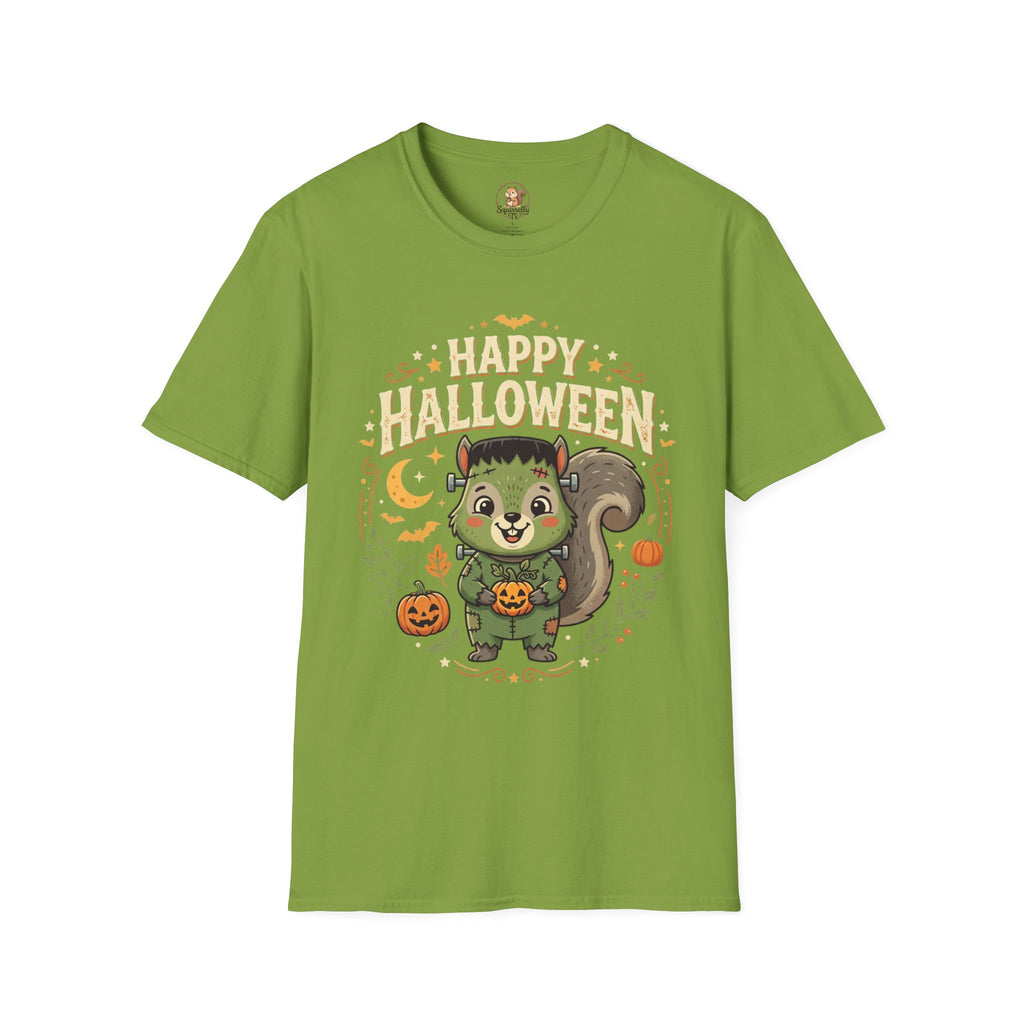 Happy Halloween Squirrel T-Shirt — Cute Frankenstein Squirrel Tee