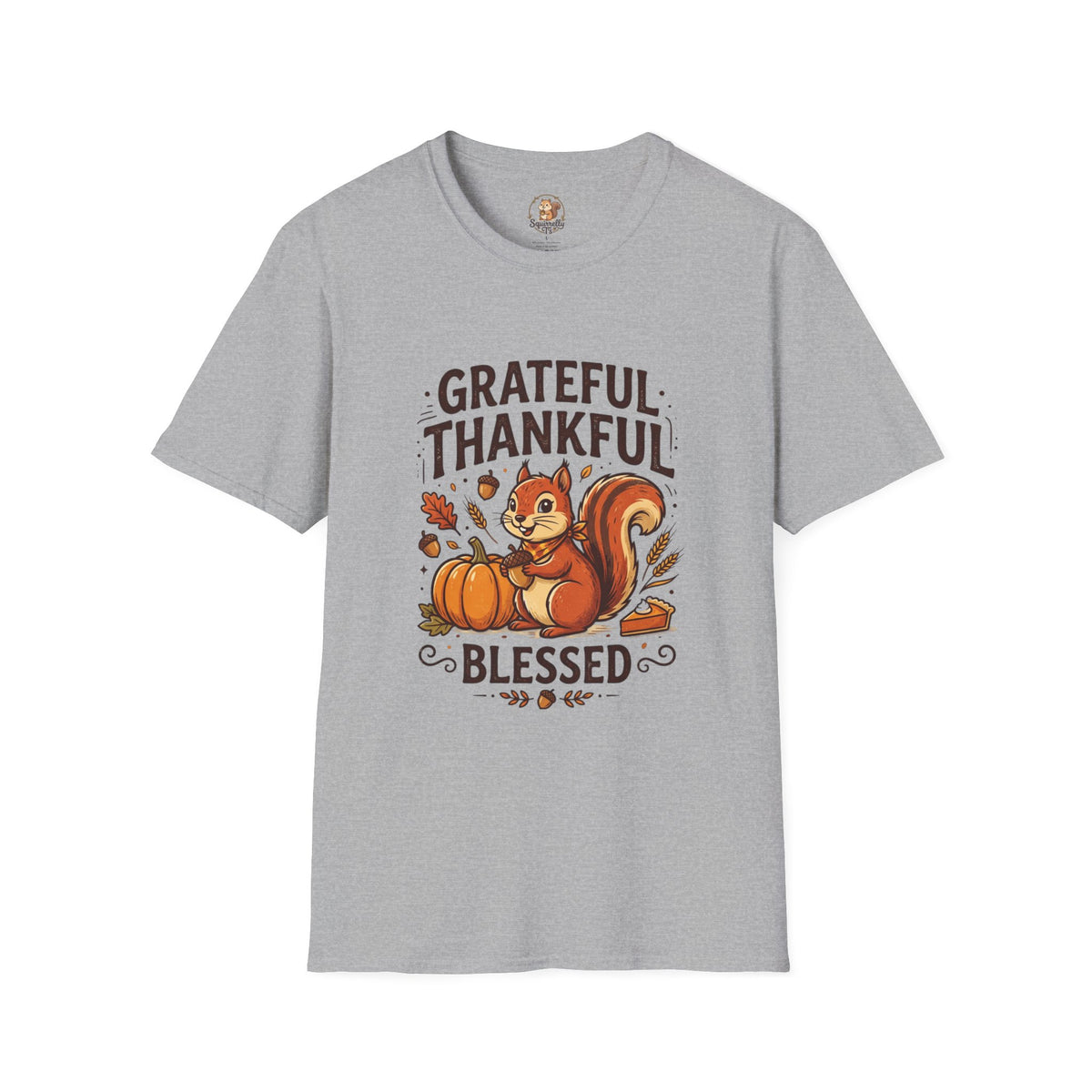"Thankful Grateful Blessed" Squirrel Unisex T-Shirt
