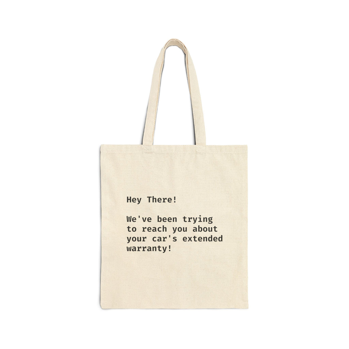 "Car Warranty" Canvas Tote Bag