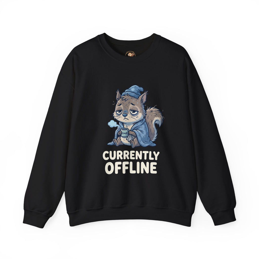 Currently Offline Sweatshirt — Cozy Squirrel Graphic Crewneck