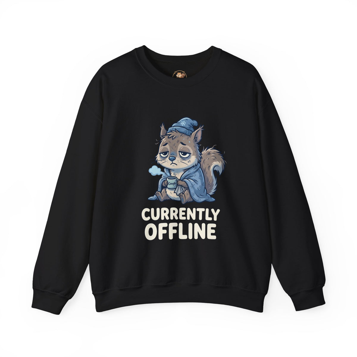 Currently Offline Sweatshirt — Cozy Squirrel Graphic Crewneck