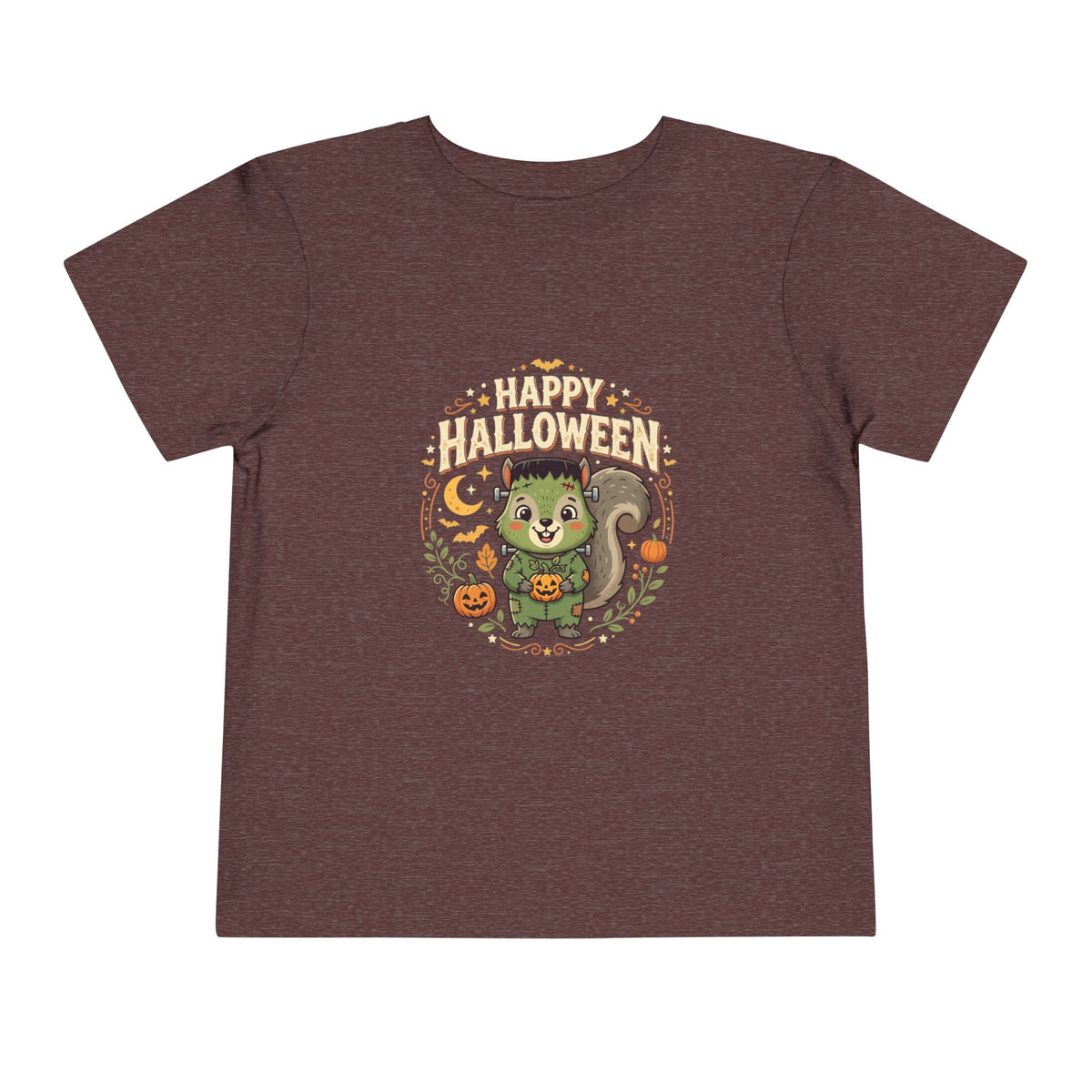 'Happy Halloween' Toddler Tee - Cute Frankenstein Squirrel Tee
