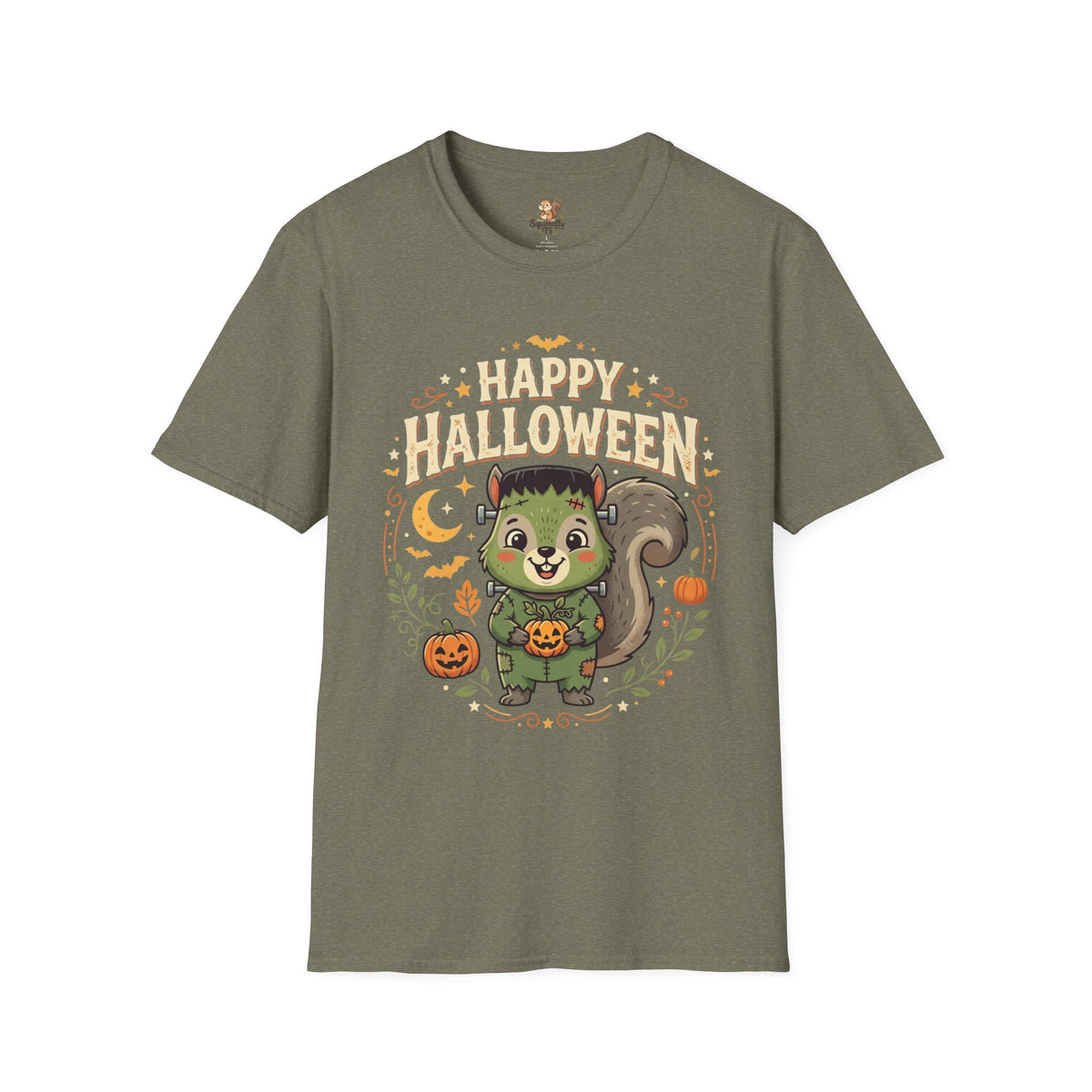 Happy Halloween Squirrel T-Shirt — Cute Frankenstein Squirrel Tee