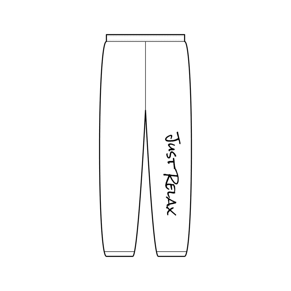 “Just Relax” Sweatpants — Cozy Lounge Joggers with Vertical Script