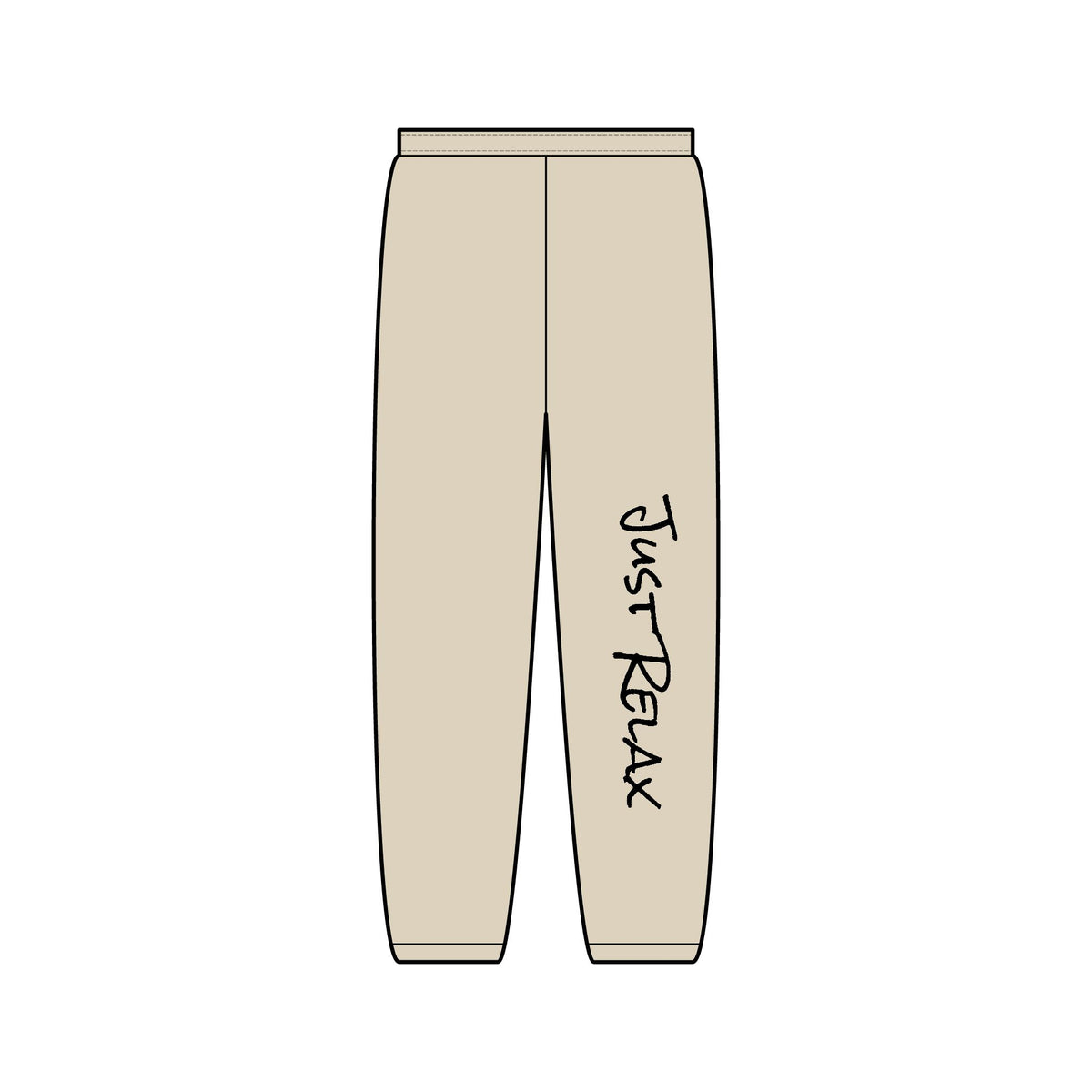 “Just Relax” Sweatpants — Cozy Lounge Joggers with Vertical Script