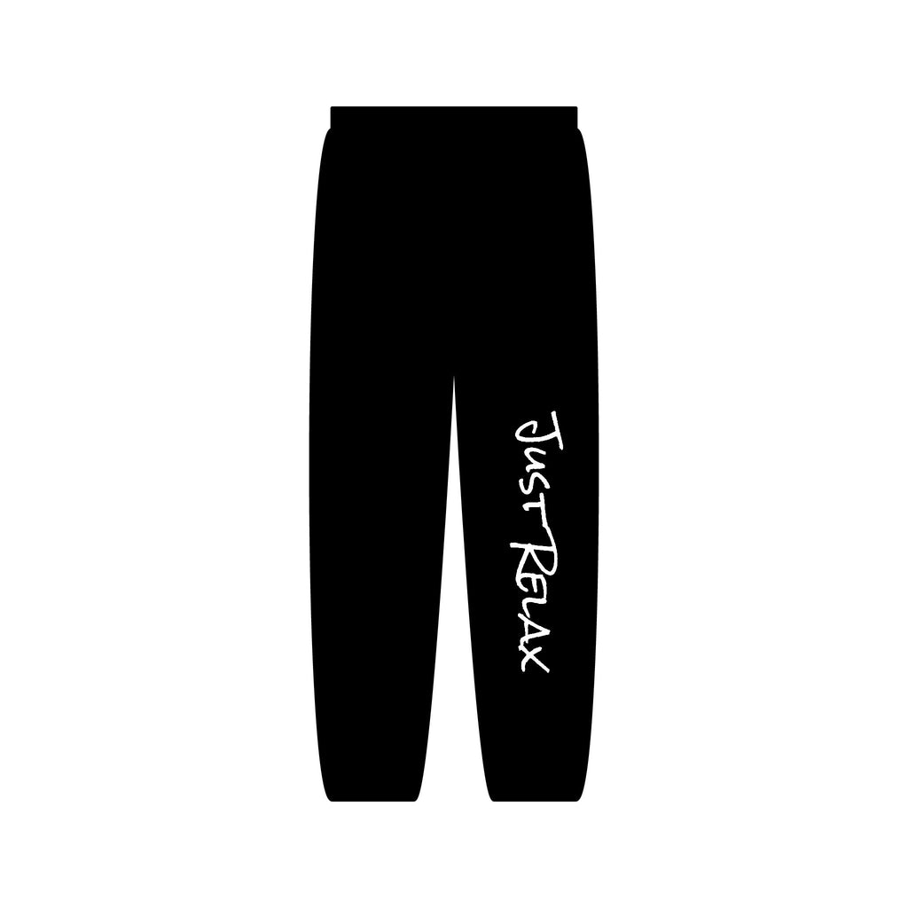 “Just Relax” Sweatpants — Cozy Lounge Joggers with Vertical Script