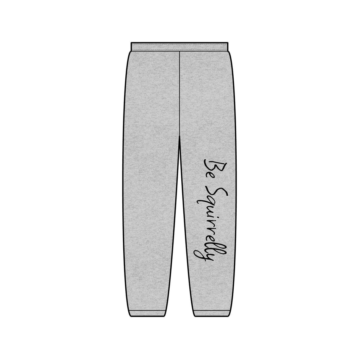 "Be Squirrelly" Minimal Black Sweatpants — Classic Casual Joggers