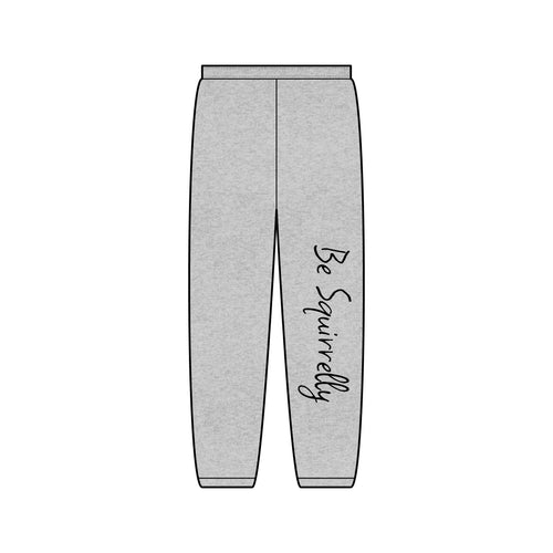 "Be Squirrelly" Minimal Black Sweatpants — Classic Casual Joggers