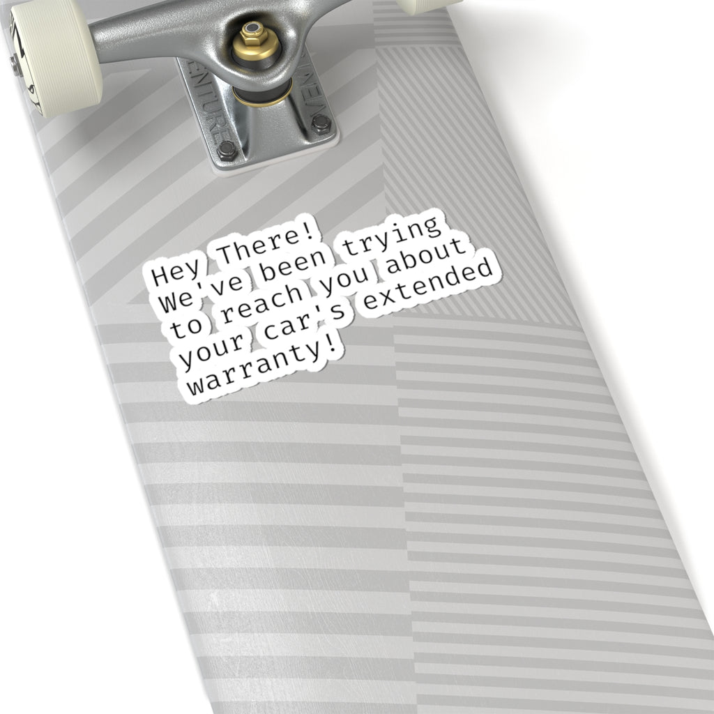 "Car Warranty" Kiss-Cut Vinyl Sticker