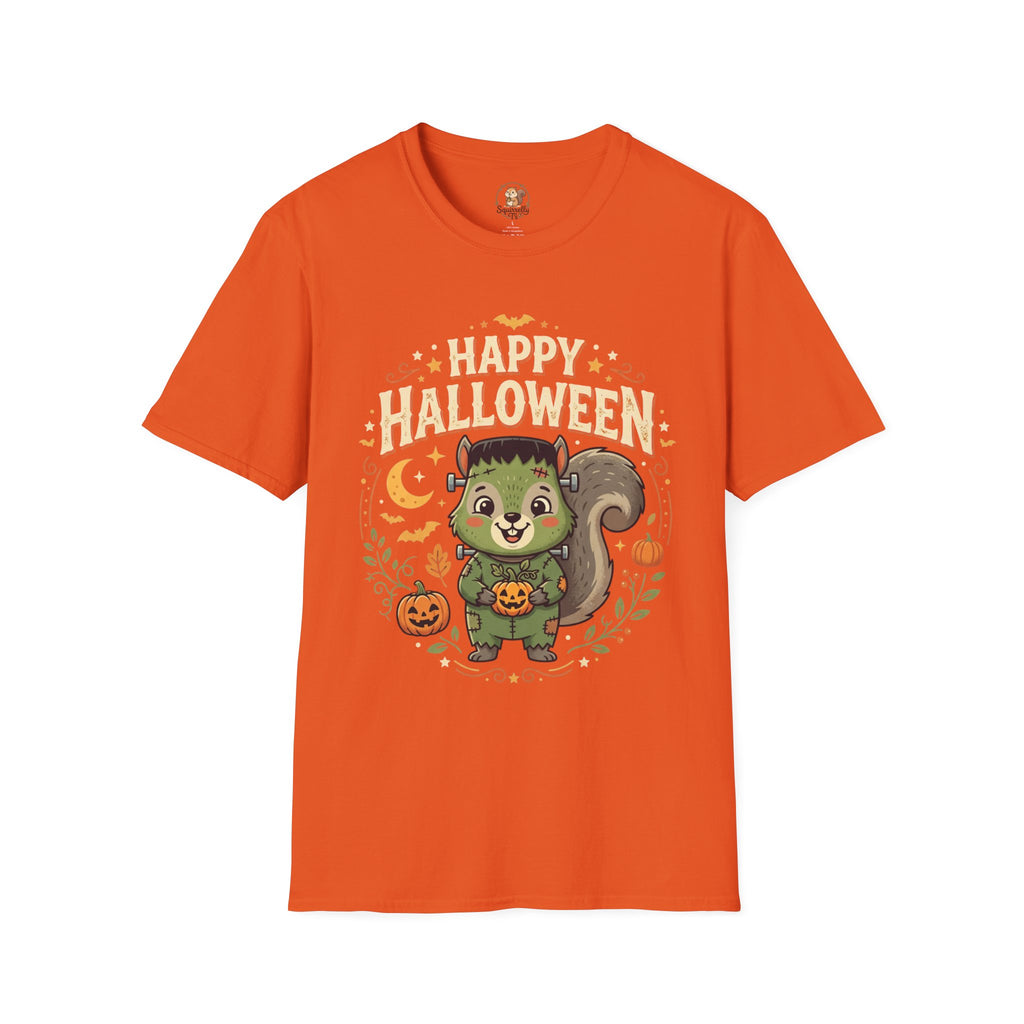 Happy Halloween Squirrel T-Shirt — Cute Frankenstein Squirrel Tee
