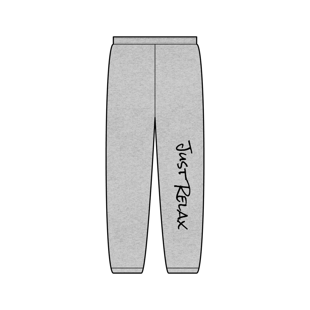 “Just Relax” Sweatpants — Cozy Lounge Joggers with Vertical Script