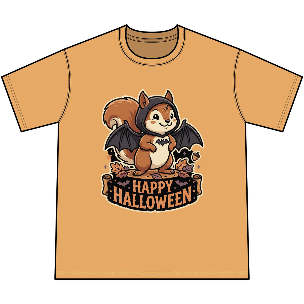 “Happy Halloween Bat” Squirrel T-Shirt