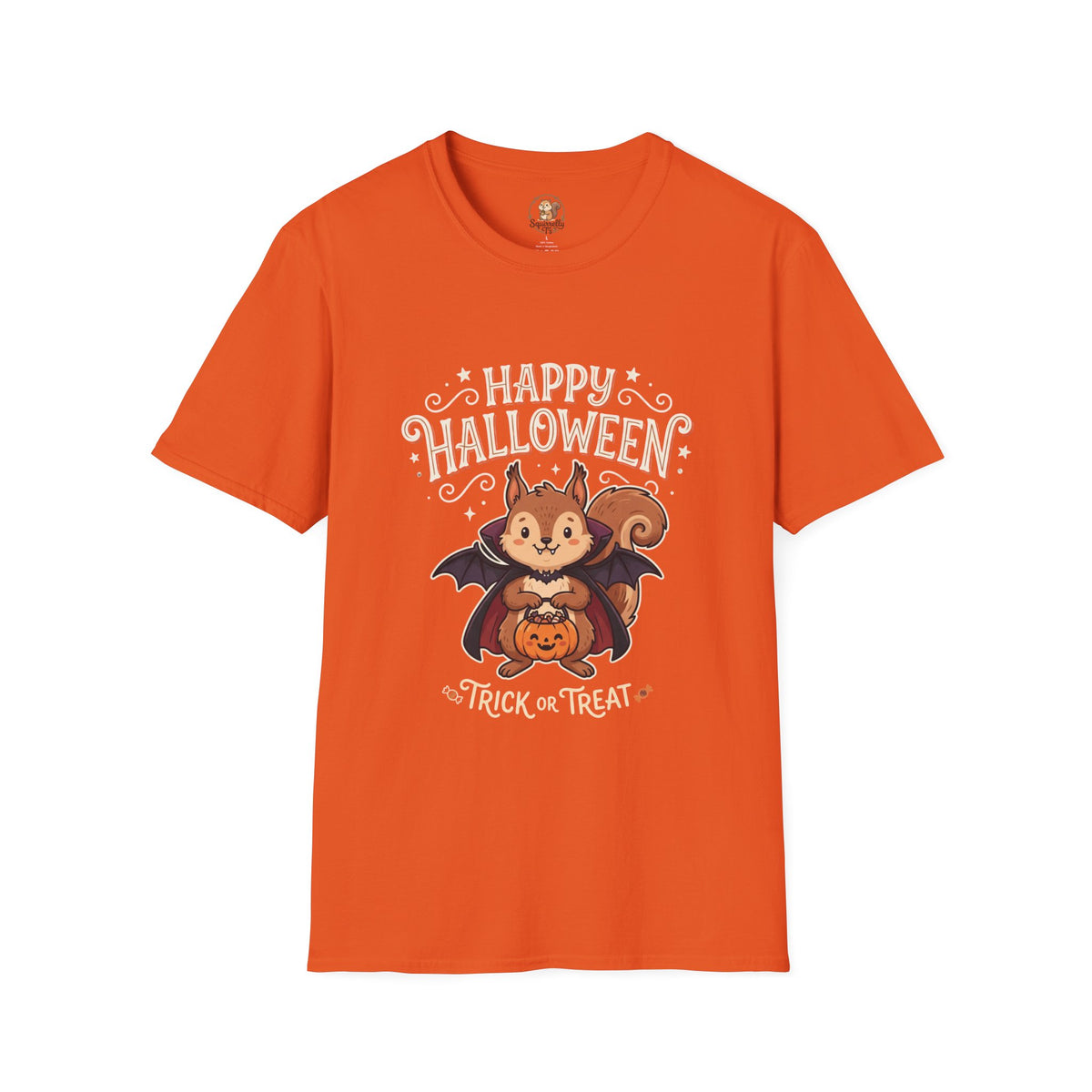 Happy Halloween Squirrel T-Shirt — Cute Vampire Bat Costume Tee