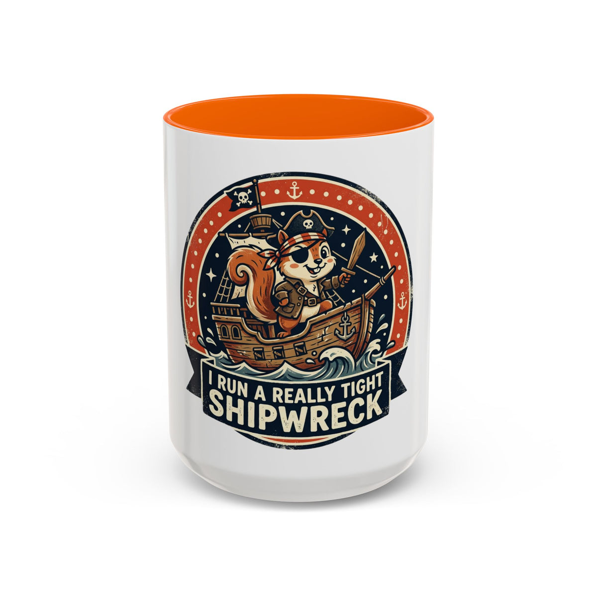 "Tight Shipwreck" Nautical Squirrel Coffee Mug