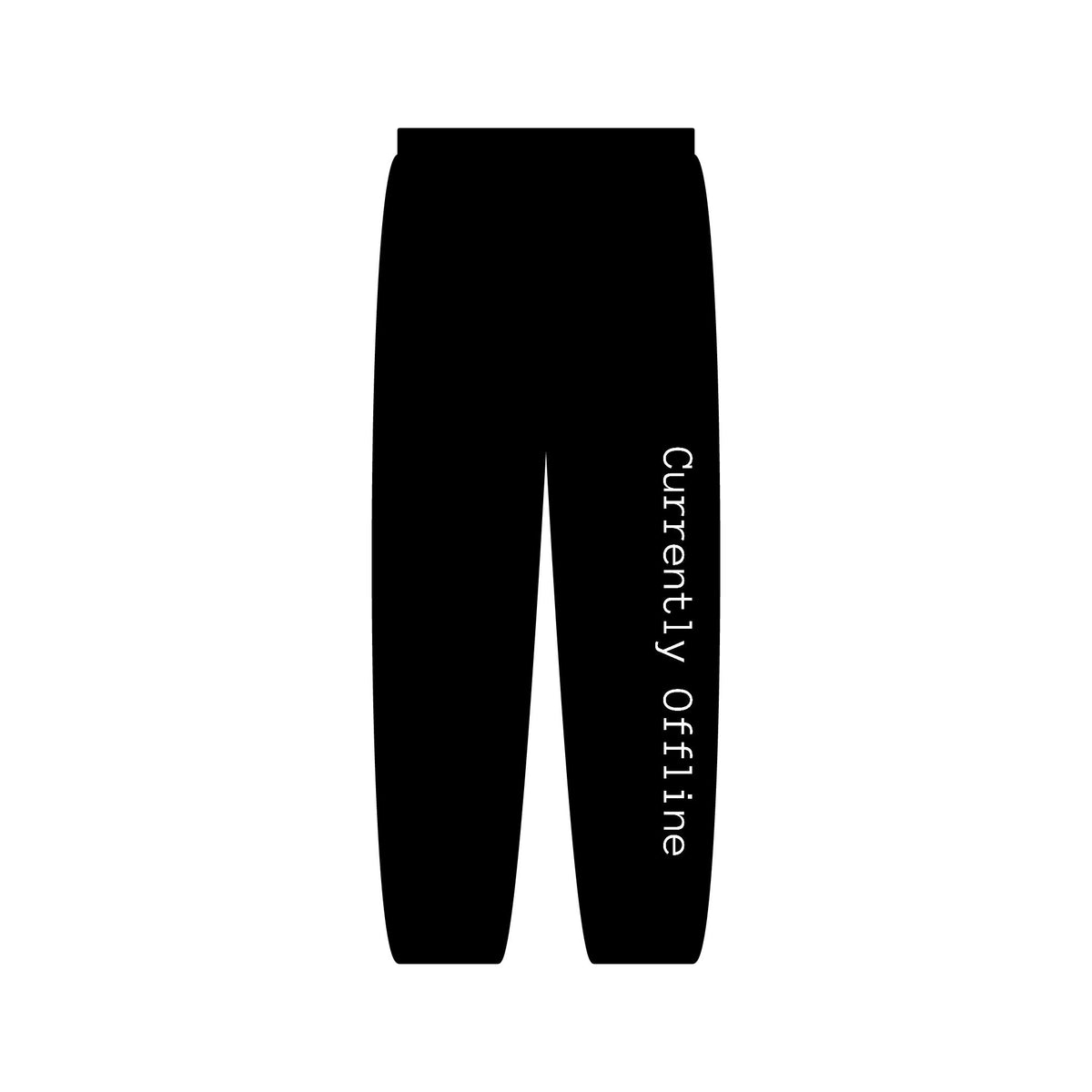 Sweatpants — "Currently Offline" Vertical Text Lounge Joggers