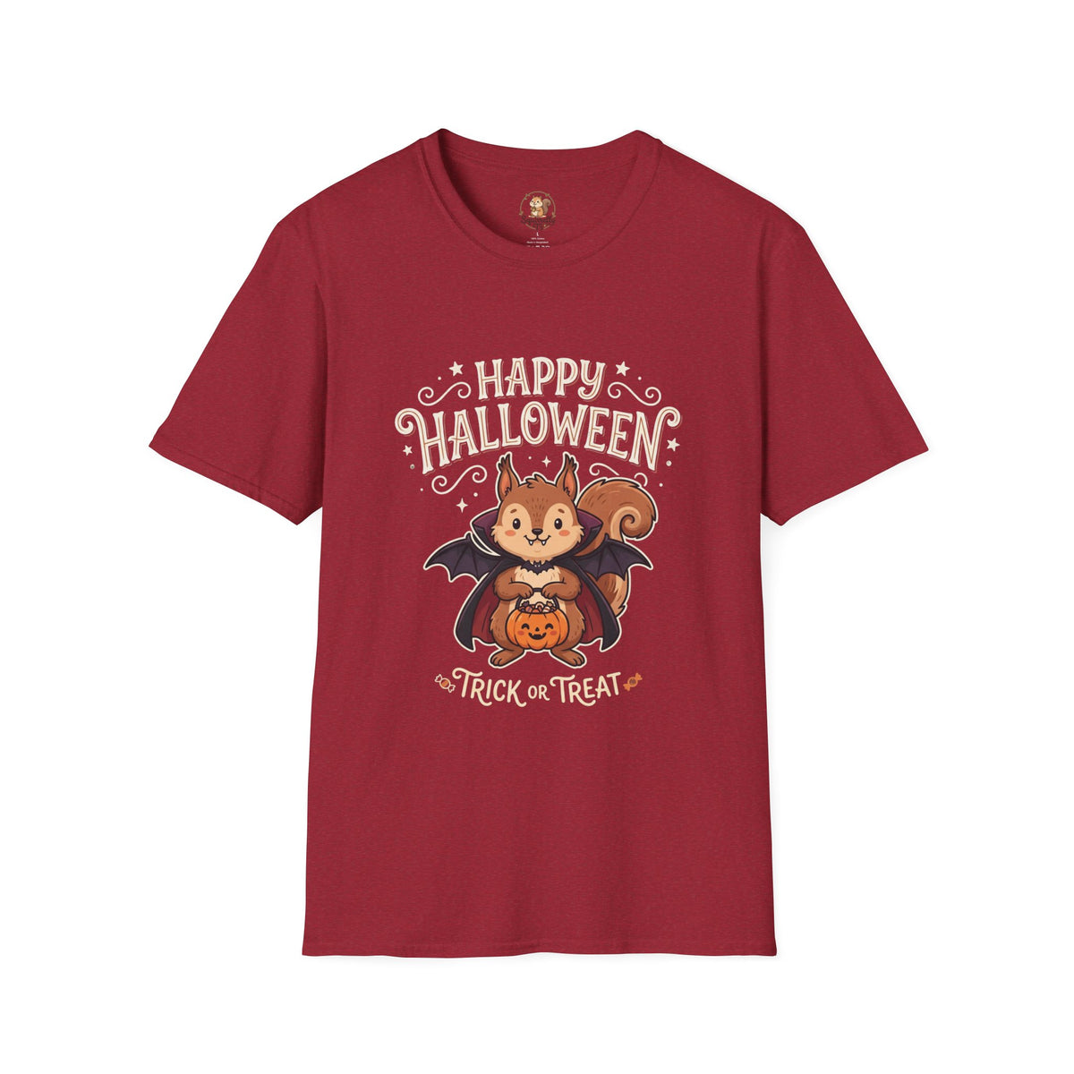 Happy Halloween Squirrel T-Shirt — Cute Vampire Bat Costume Tee
